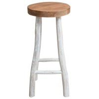 vidaXL Bar Stool Solid Teak Wood