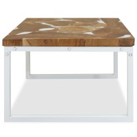 vidaXL Coffee Table Teak Resin 23.6