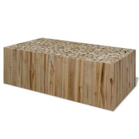 vidaXL Coffee Table Genuine Teak 35.4