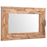 vidaXL Decorative Mirror Teak 35.4