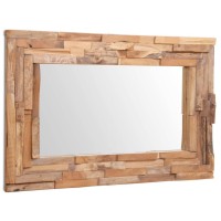 vidaXL Decorative Mirror Teak 35.4