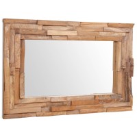 vidaXL Decorative Mirror Teak 35.4