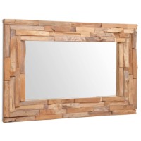 vidaXL Decorative Mirror Teak 35.4