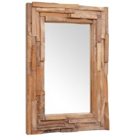 vidaXL Decorative Mirror Teak 35.4