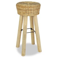 vidaXL Bar Stools 2 pcs Natural Rattan