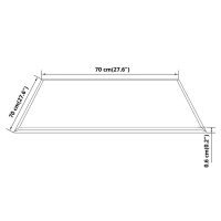 vidaXL Table Top Tempered Glass Square 27.6