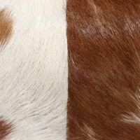 vidaXL Stool Genuine Goat Leather 15.7
