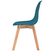 vidaXL Dining Chairs 4 pcs Turquoise Plastic