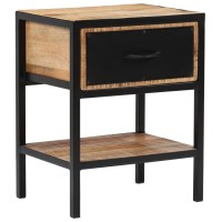 Vidaxl Bedside Cabinet Solid Mango Wood 15.7X11.8X19.6