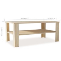 vidaXL Coffee Table Engineered Wood 39.4