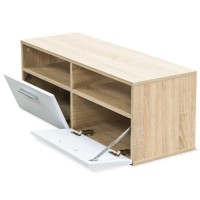 Vidaxl Tv Cabinet Engineered Wood 37.4X13.8X14.2 Oak And White