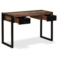 Vidaxl Desk With 2 Drawers Solid Reclaimed Wood 47.2X19.7X29.9