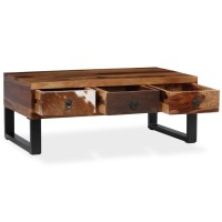 vidaXL Coffee Table Solid Sheesham Wood 35.4