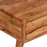 vidaXL Coffee Table Solid Wood with Carved Drawer 39.4