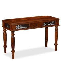 vidaXL Writing Table Solid Sheesham Wood 47.2