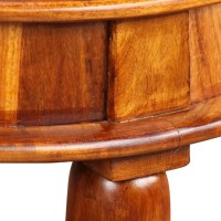 Vidaxl Coffee Table Solid Sheesham Wood 27.6X27.6X15.7