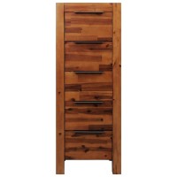 vidaXL Chest of Drawers Solid Acacia Wood 17.7