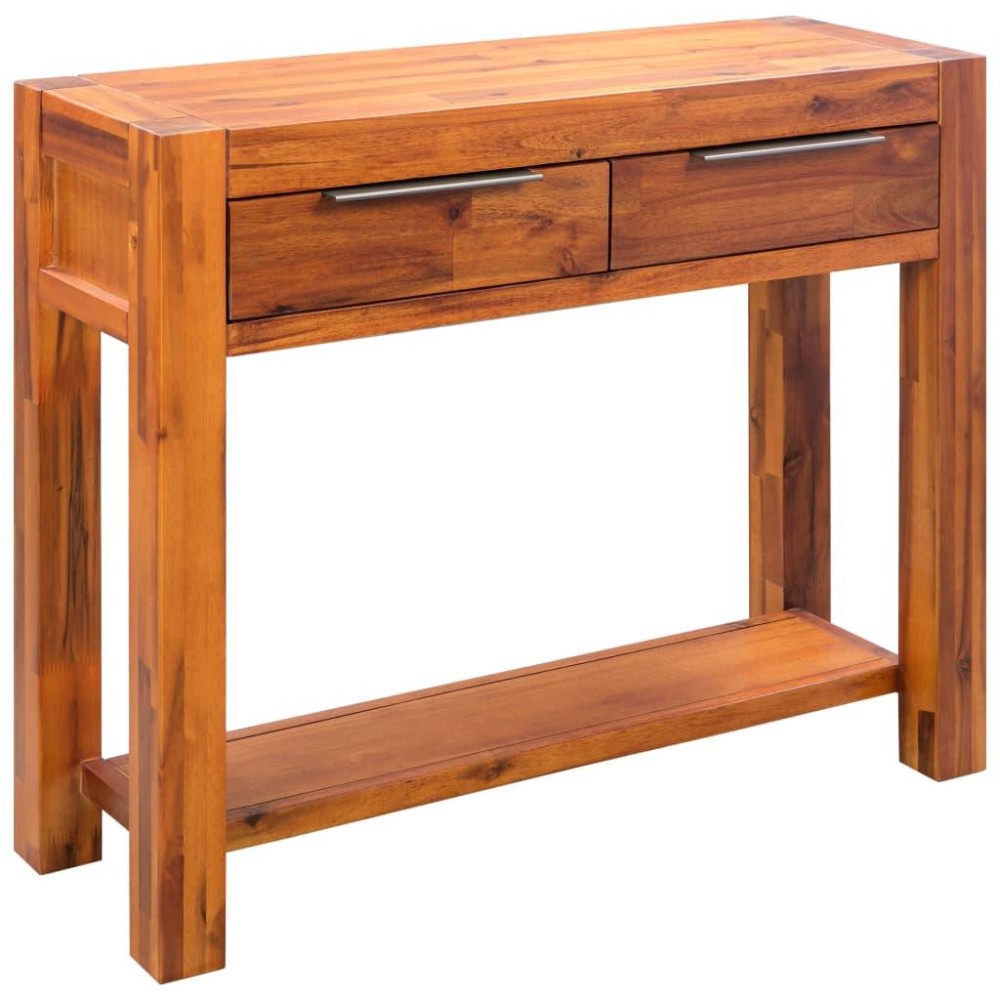 vidaXL Console Table Solid Acacia Wood 33.8