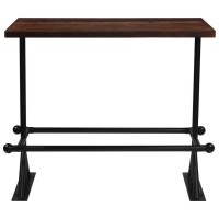 vidaXL Bar Table Solid Reclaimed Wood Dark Brown 47.2