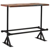 Vidaxl Bar Table Solid Reclaimed Wood Multicolor 47.2X23.6X42.1