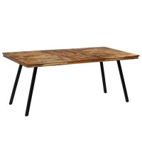 vidaXL Dining Table Reclaimed Teak and Steel 70.8