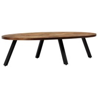 vidaXL Coffee Table Solid Reclaimed Teak Oval 47.2