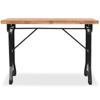 Vidaxl Dining Table Solid Fir Wood Top 48X25.6X32.3