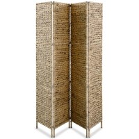 Vidaxl 4-Panel Room Divider 60.6X63 Water Hyacinth