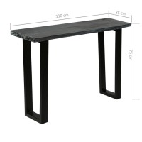 vidaXL Console Table Solid Mindi Wood 43.3