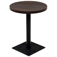 vidaXL Bistro Table MDF and Steel Round 23.6