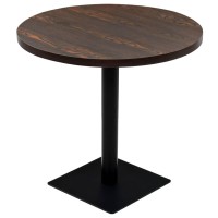 vidaXL Bistro Table MDF and Steel Round 31.5