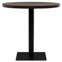 vidaXL Bistro Table MDF and Steel Round 31.5