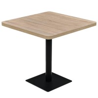 vidaXL Bistro Table MDF and Steel Square 31.5