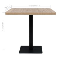 vidaXL Bistro Table MDF and Steel Square 31.5