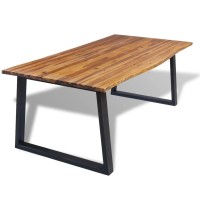 vidaXL Dining Table Solid Acacia Wood 78.7