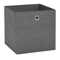 Vidaxl Storage Boxes 10 Pcs Non-Woven Fabric 12.6X12.6X12.6 Gray