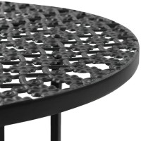 Vidaxl Bistro Table Black 15.7X27.5 Metal