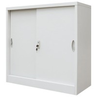 vidaXL Office Cabinet with Sliding Doors Metal 35.4