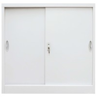 vidaXL Office Cabinet with Sliding Doors Metal 35.4