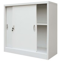 vidaXL Office Cabinet with Sliding Doors Metal 35.4