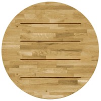 vidaXL Table Top Solid Oak Wood Round 0.9