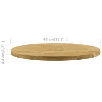 vidaXL Table Top Solid Oak Wood Round 1.7