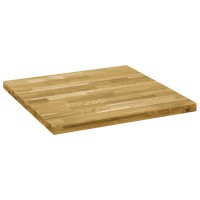 vidaXL Table Top Solid Oak Wood Square 1.7