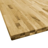 vidaXL Table Top Solid Oak Wood Square 1.7