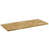 vidaXL Table Top Solid Oak Wood Rectangular 1.7