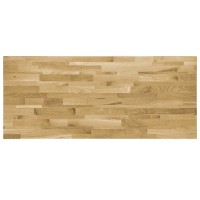 vidaXL Table Top Solid Oak Wood Rectangular 1.7