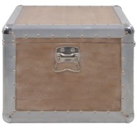 Vidaxl Storage Box Solid Fir Wood 35.8X20.5X15.7 Brown