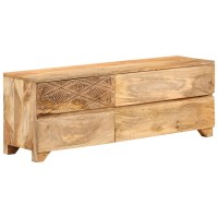 vidaXL TV Stand Solid Mango Wood 43.3