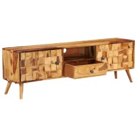 Vidaxl Tv Cabinet Solid Sheesham Wood With Honey Finish 55.1X11.8X15.7