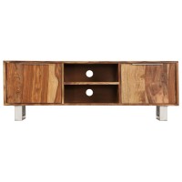 vidaXL TV Stand Solid Wood Sheesham with Honey Finish 46.5